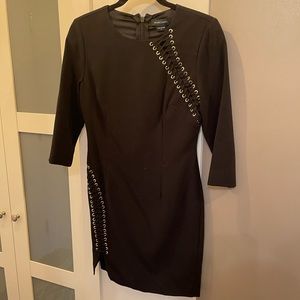 Beautiful marciano black dress gold chains